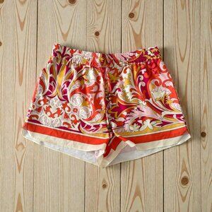 AKIRA Orange Pink Multicolor Dress Shorts Size Small